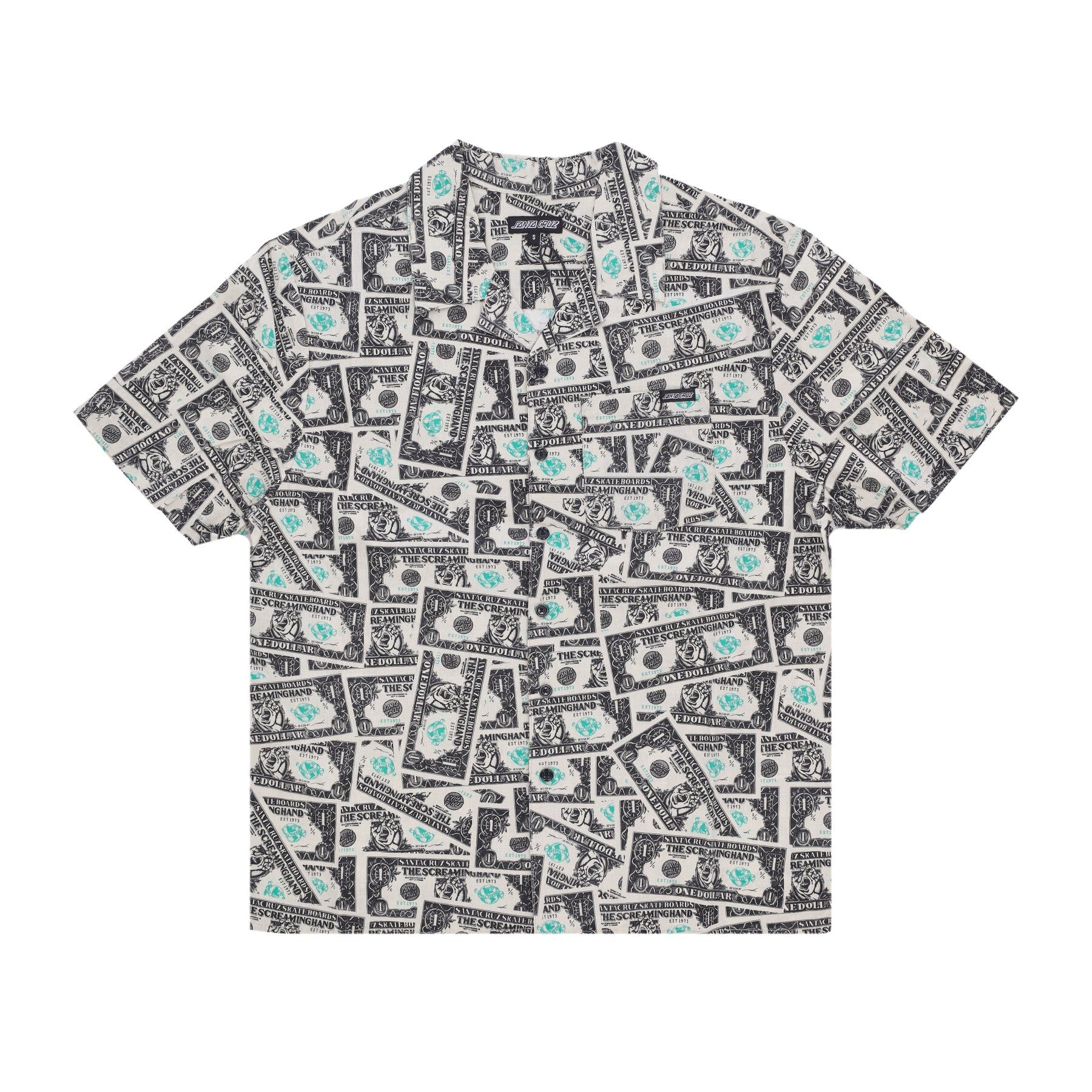 Makoo Dollar S/s Shirt Bills Men's Short Sleeve Shirt