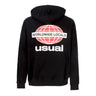 Usual, Felpa Leggera Cappuccio Uomo Worldwide Locals Hoodie, Black