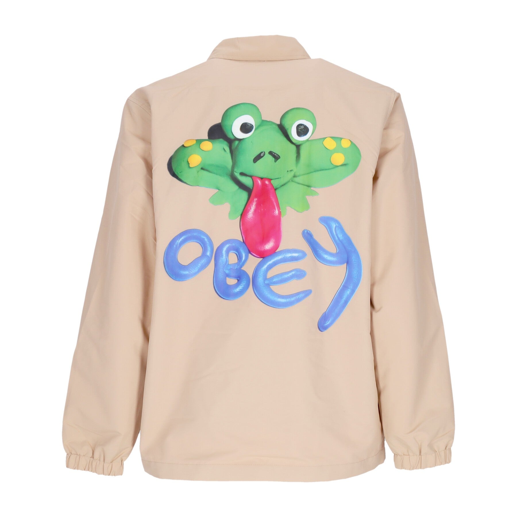 Obey, Giacca Coach Jacket Uomo Froggy Coach Jacket, Irish Cream