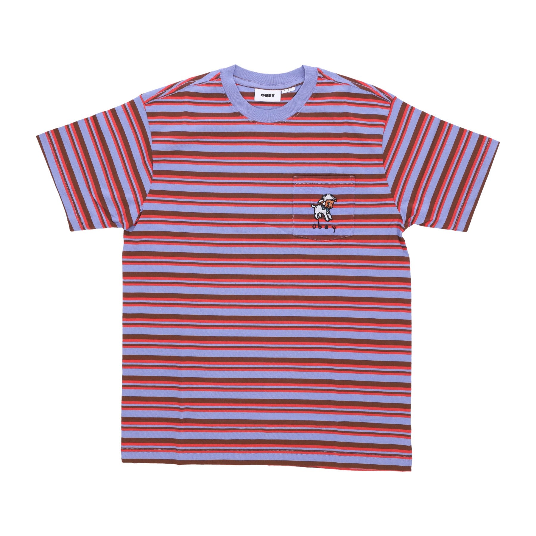 Obey, Maglietta Uomo Doe Pocket Tee, Digital Violet Multi