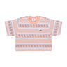 Obey, Maglietta Donna Esther Cropped Tee, Peach Sand Multi