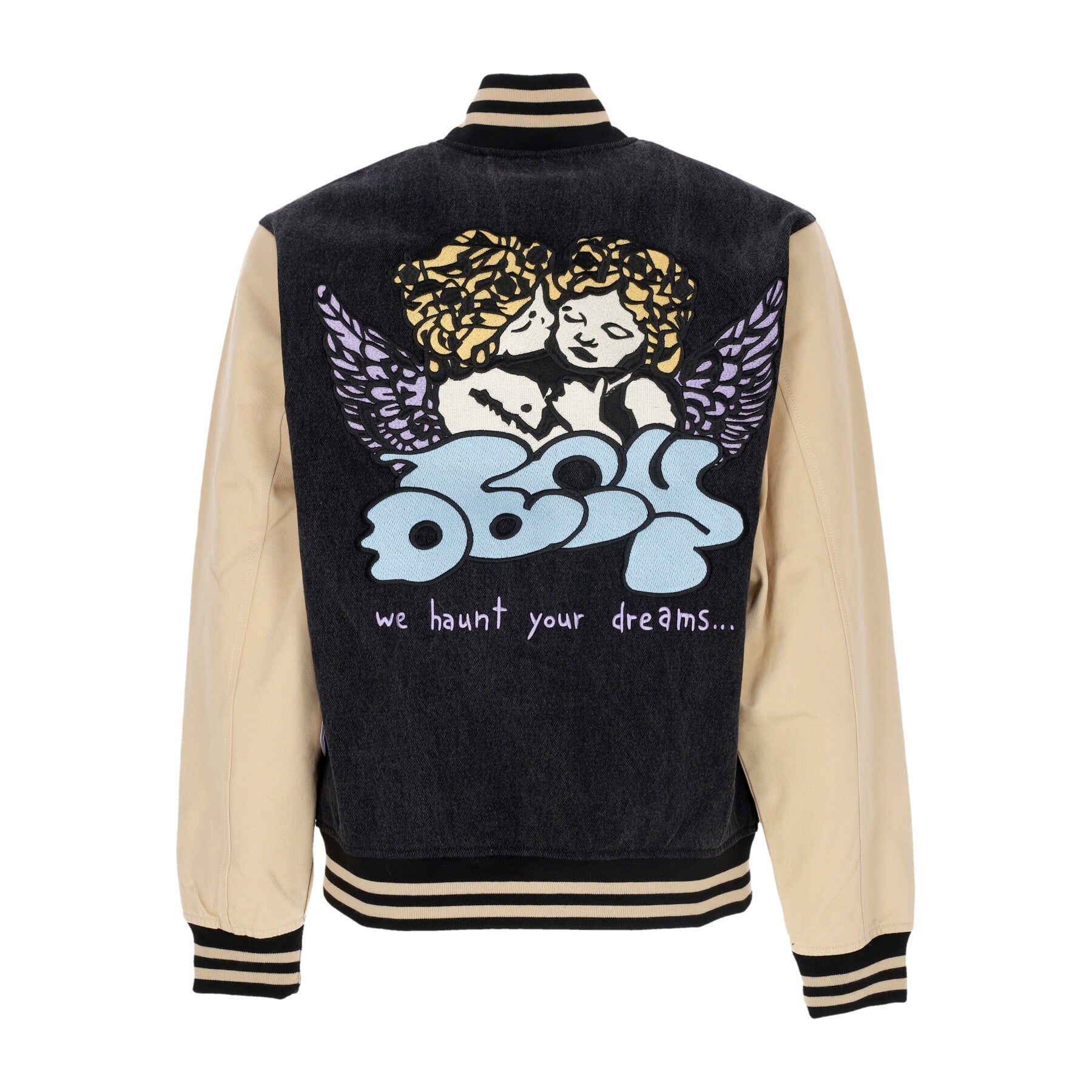 Obey, Giubbotto Uomo Care Denim Varsity Jacket, 