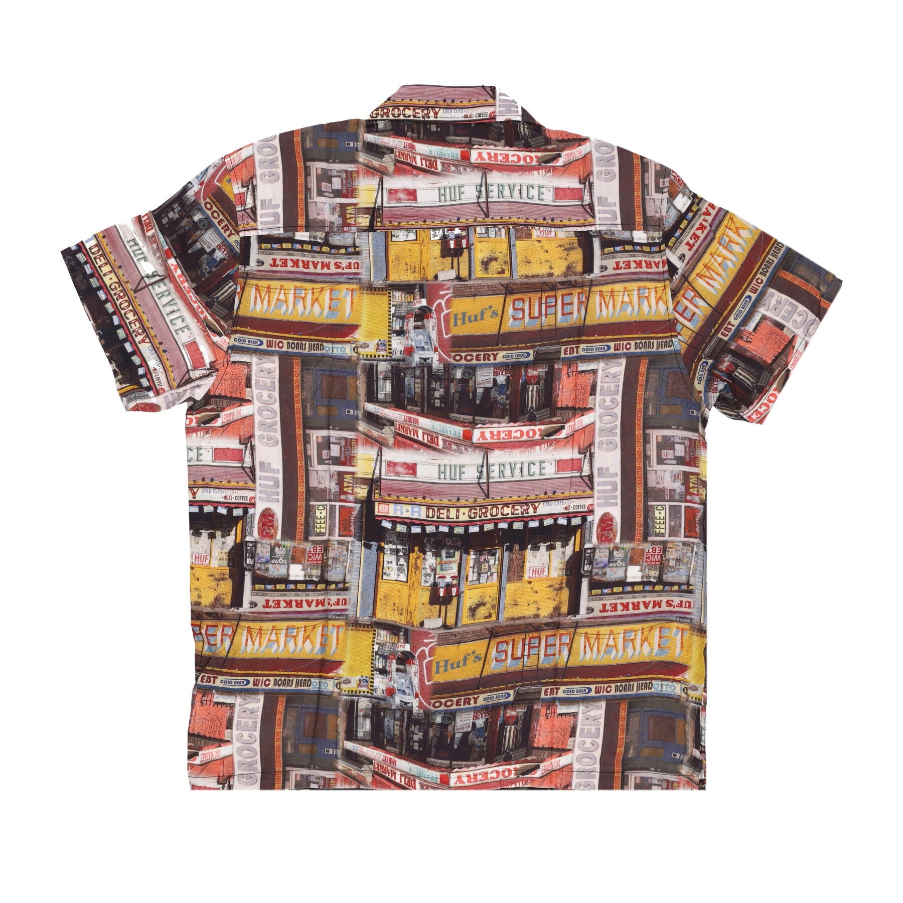 Huf, Camicia Manica Corta Uomo Corner Store Resort Shirt, 