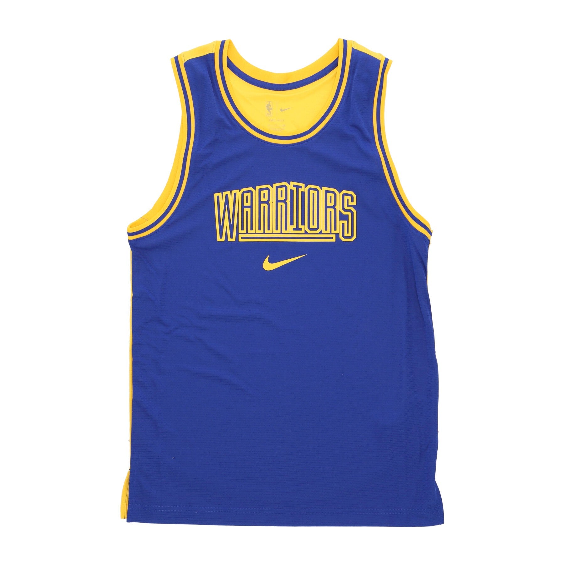 Nike Nba, Canotta Basket Uomo Nba Courtside Dna Dri-fit Graphic Tank Golwar, Rush Blue/amarillo