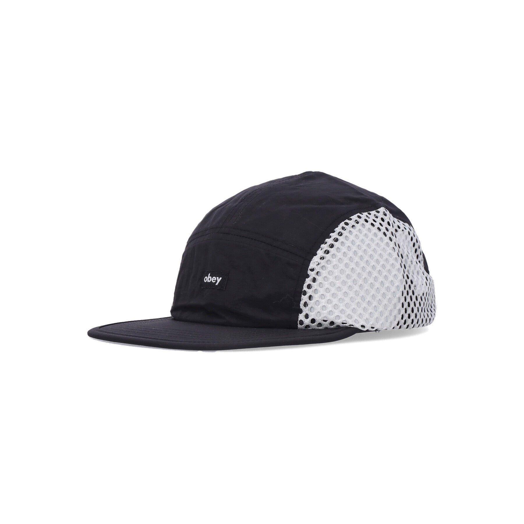 Obey, Cappellino Visiera Piatta Uomo Tech Mesh Camp Cap, Black Multi