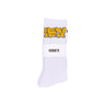 Obey, Calza Media Uomo Wavy Socks, White