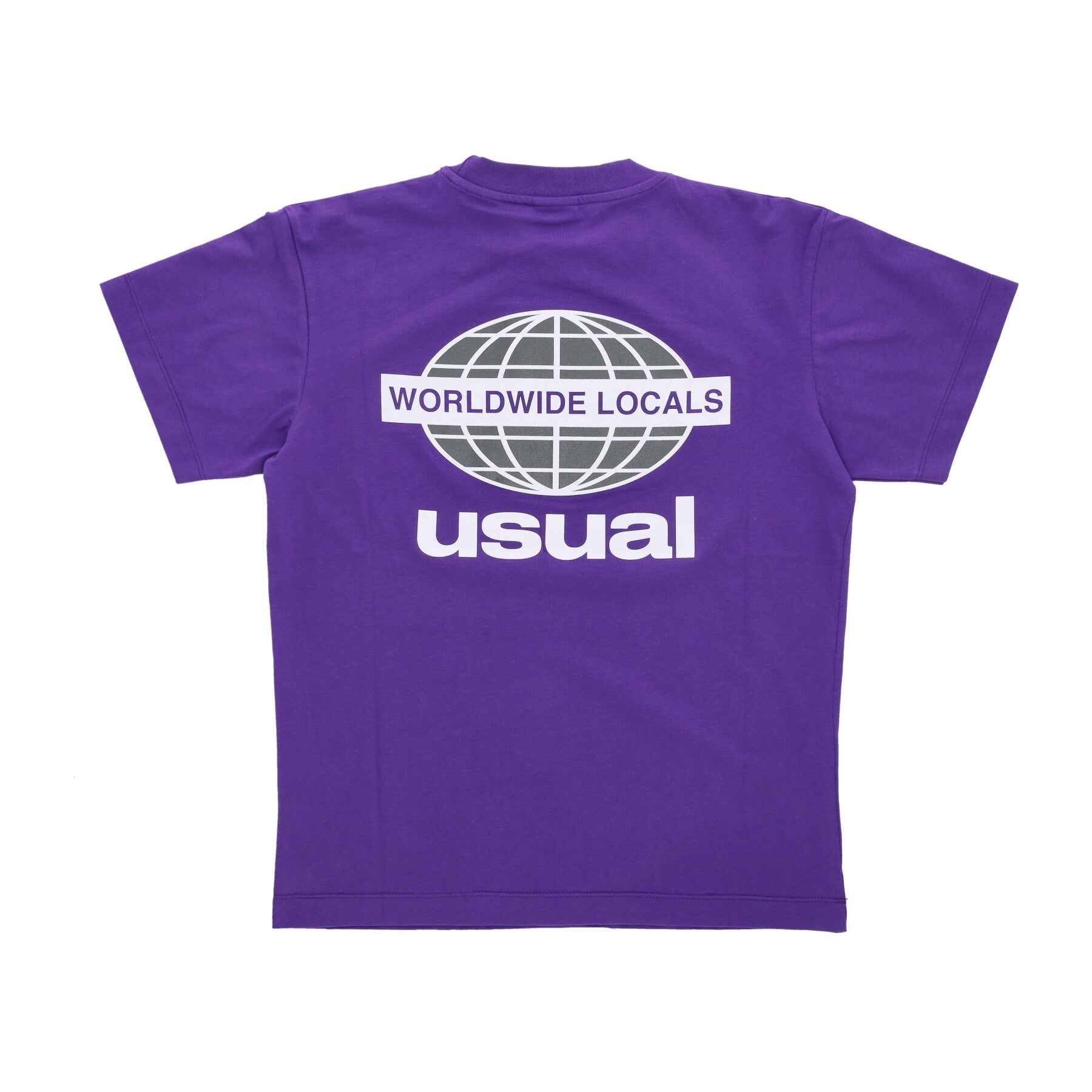 Usual, Maglietta Uomo Worldwide Locals Tee, Purple