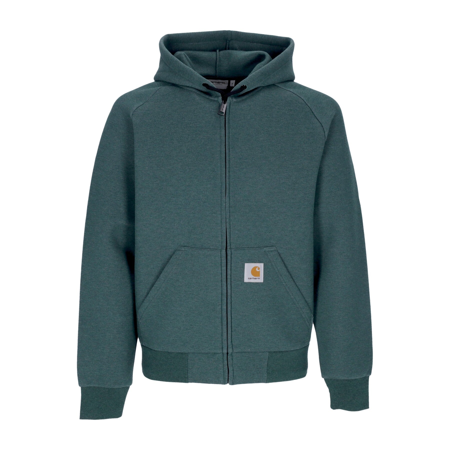 Carhartt Wip, Felpa Leggera Cappuccio Zip Uomo Light-lux Hooded Jacket, Botanic