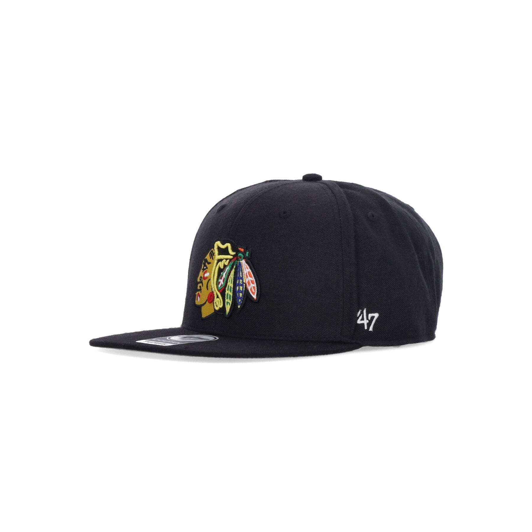 47 Brand, Cappellino Visiera Piatta Uomo Nhl Captain Chibla, Black/original Team Colors