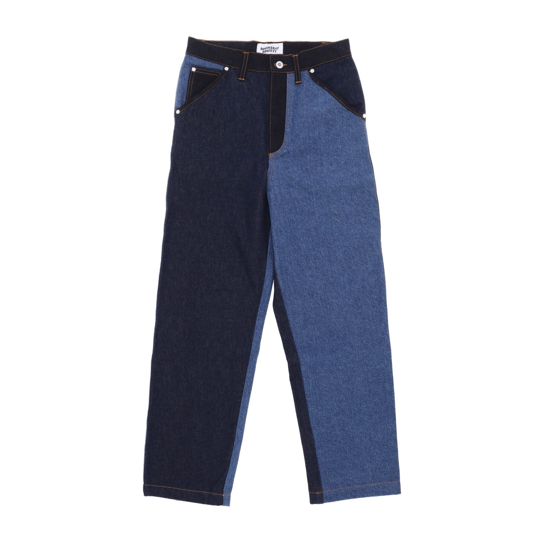 Jeans masculin patchwork pantalon denim