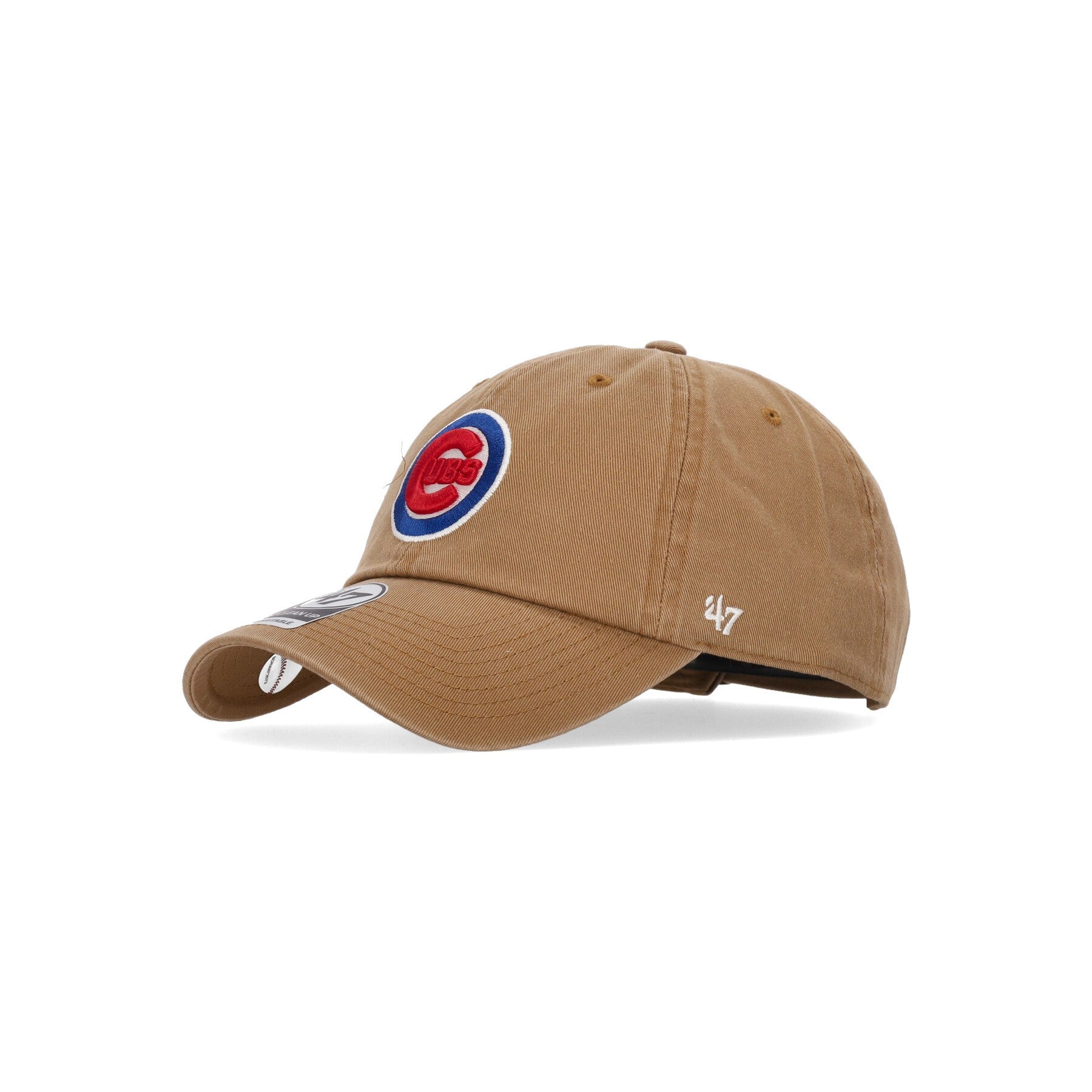 47 Brand, Cappellino Visiera Curva Uomo Mlb Clean Up Chicub, Camel/original Team Colors