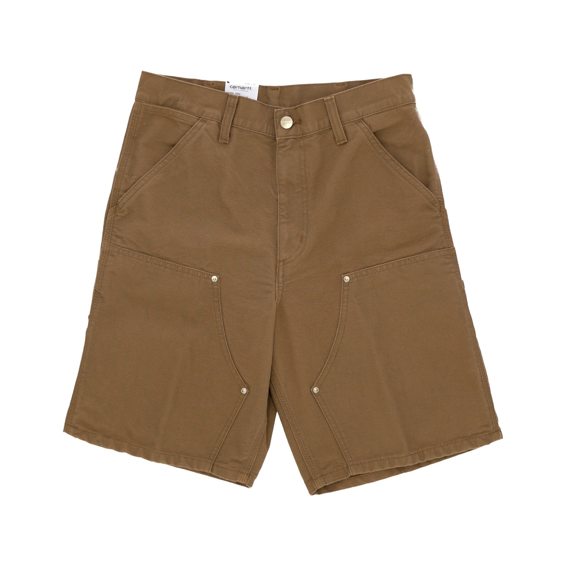 Carhartt Wip, Pantalone Corto Uomo Double Knee Short, Hamilton Brown Rinsed