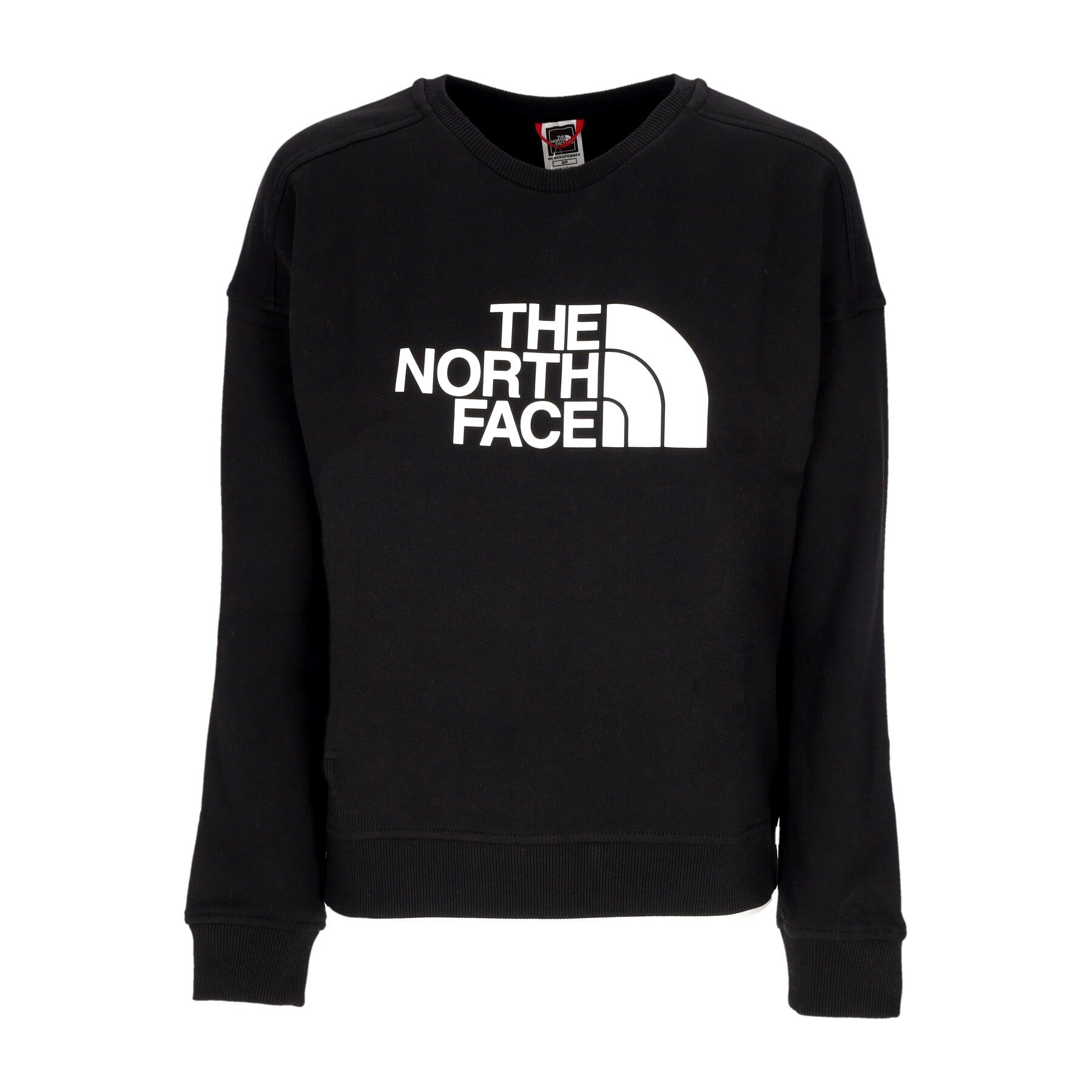 The North Face, Felpa Girocollo Donna Drew Peak Crewneck, Black