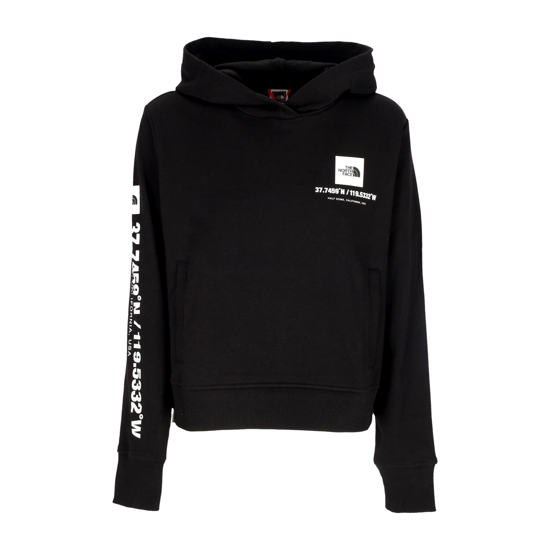 The North Face, Felpa Leggera Cappuccio Donna Coordinates Crop Hoodie, Black