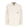 Carhartt Wip, Camicia Manica Lunga Uomo Monterey Shirt Jacket, Natural Stone Washed