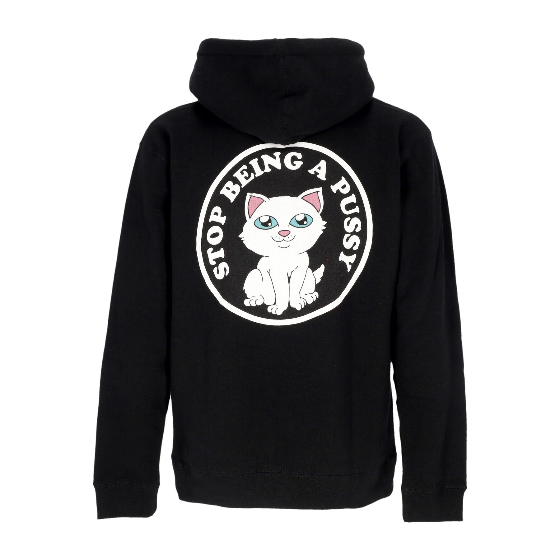 Stop Being a Pussy Hoodie Schwarzer Herren-Hoodie