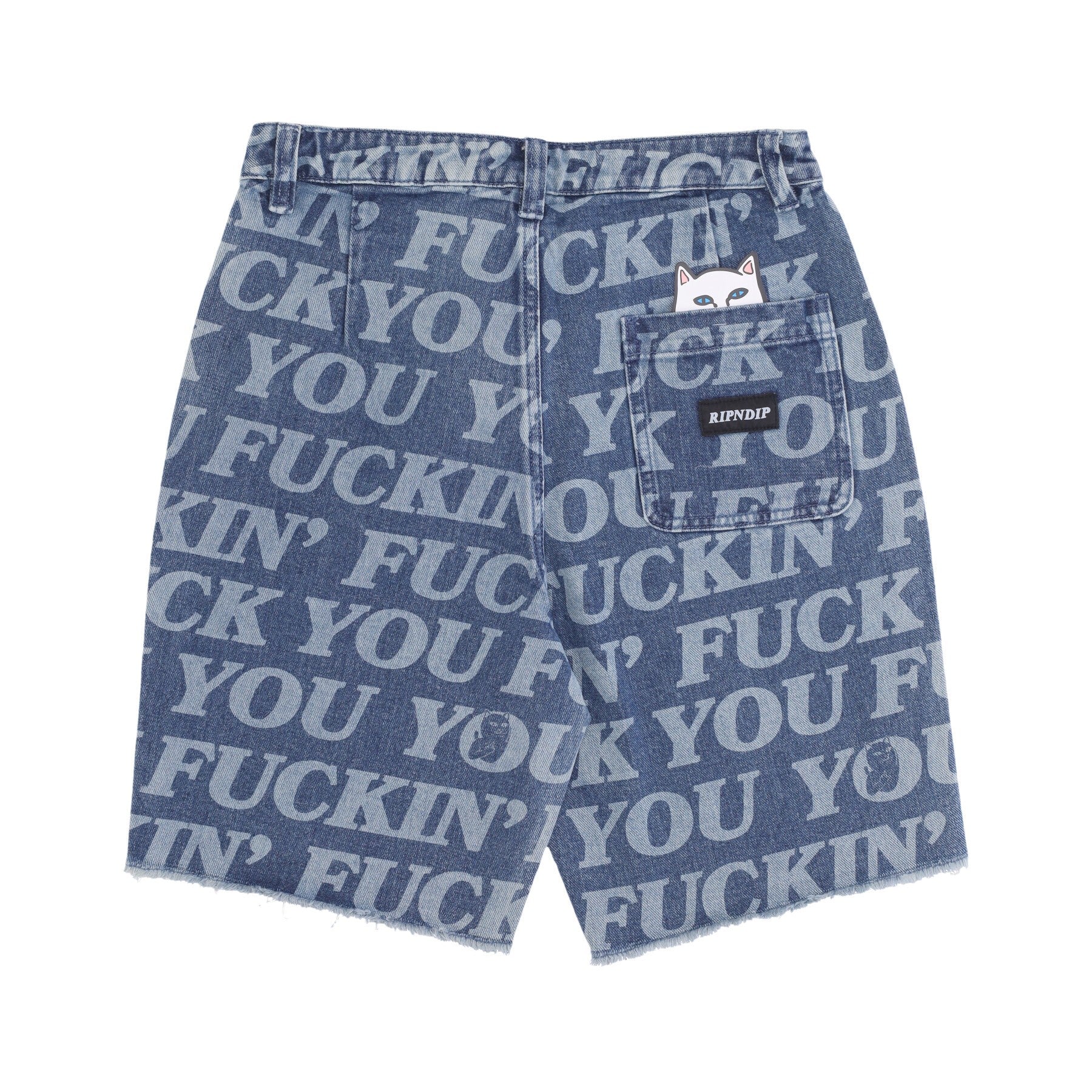 Ripndip, Jeans Corto Uomo Fuckin' Fuck Denim Shorts, 