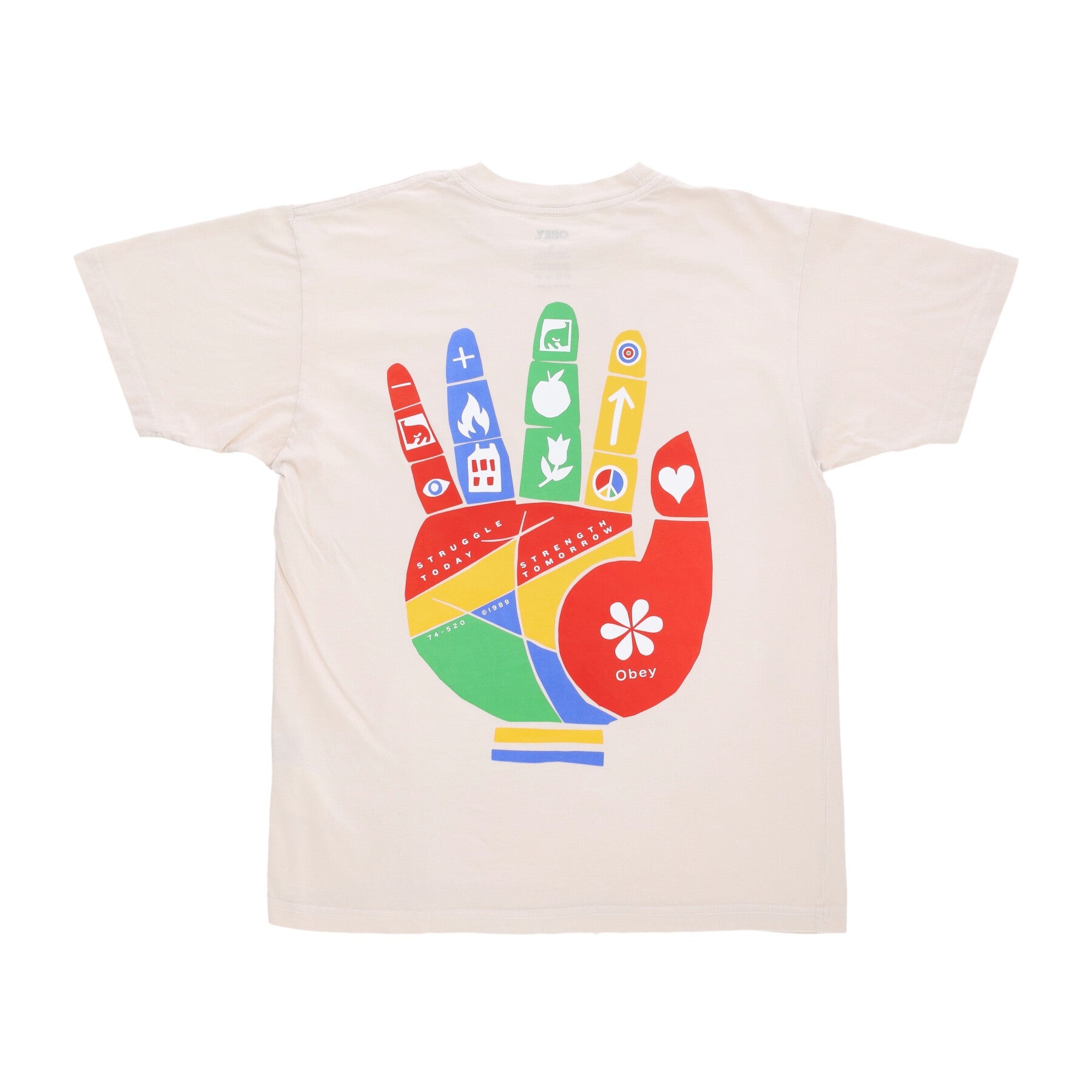 Obey, Maglietta Uomo Lifeline Organic Tee, Sago