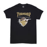Thrasher, Maglietta Uomo First Cover Tee, Black Gold