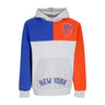 Mitchell & Ness, Felpa Cappuccio Uomo Nba Tie Breaker Fleece Hoodie Hardwood Classics Neykni, Grey Heather/royal