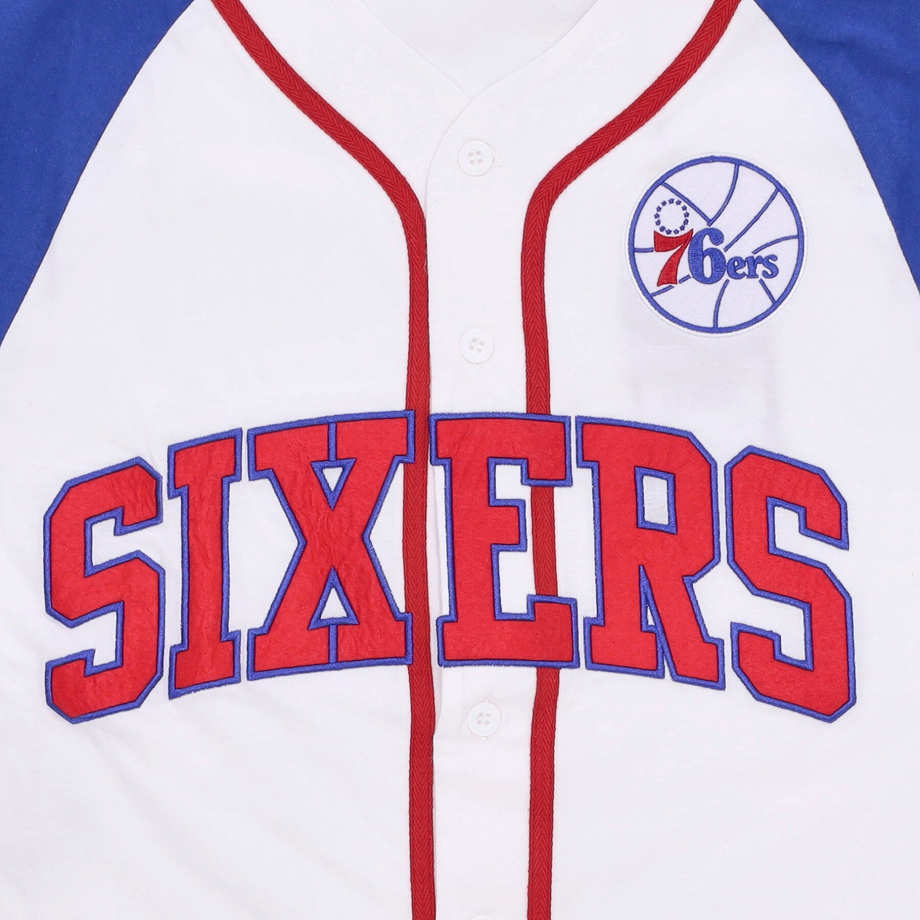 Mitchell & Ness, Casacca Bottoni Uomo Nba Practice Day Button Front Jersey Hardwood Classics Phi76e, 