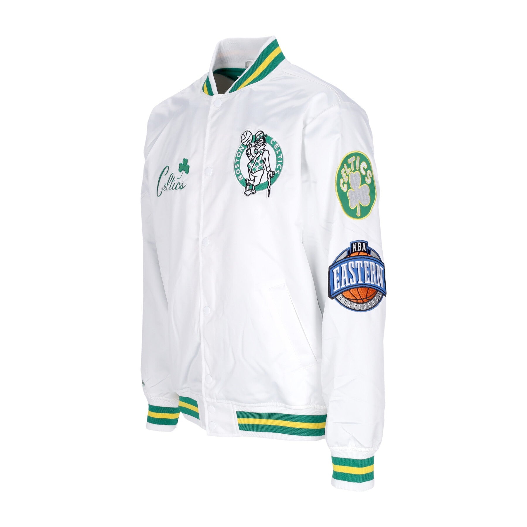 Mitchell & Ness, Giubbotto Bomber Uomo Nba Hometown Lw Satin Jacket Hardwood Classics Boscel, 