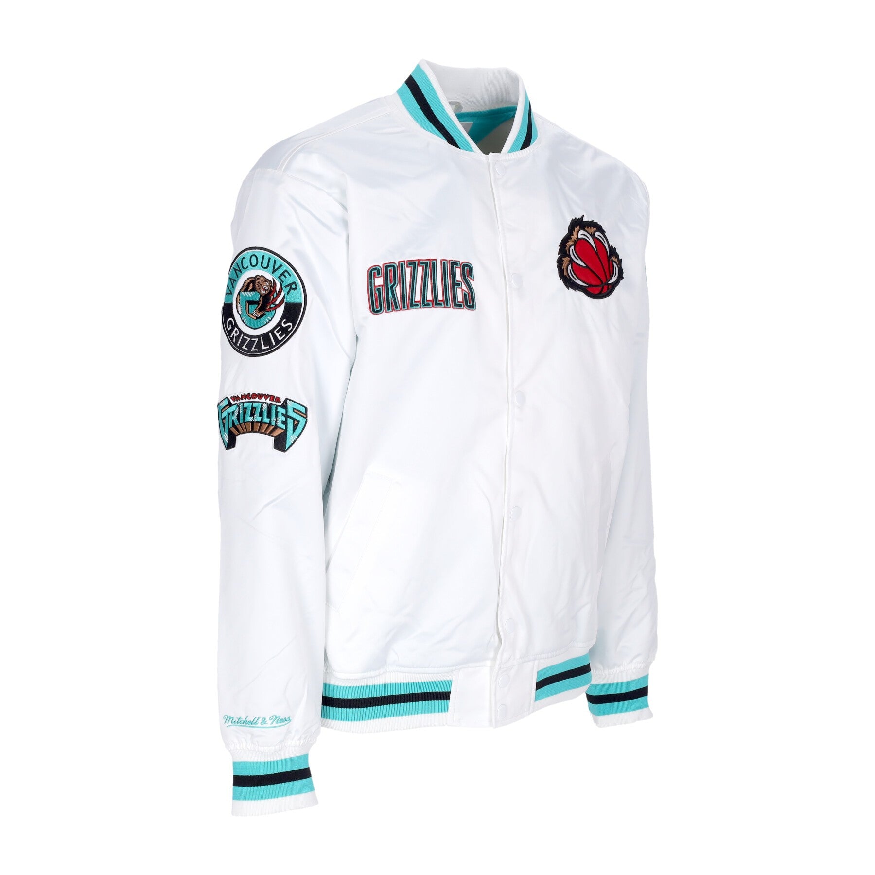 Mitchell & Ness, Giubbotto Bomber Uomo Nba Hometown Lw Satin Jacket Hardwood Classics Vangri, 