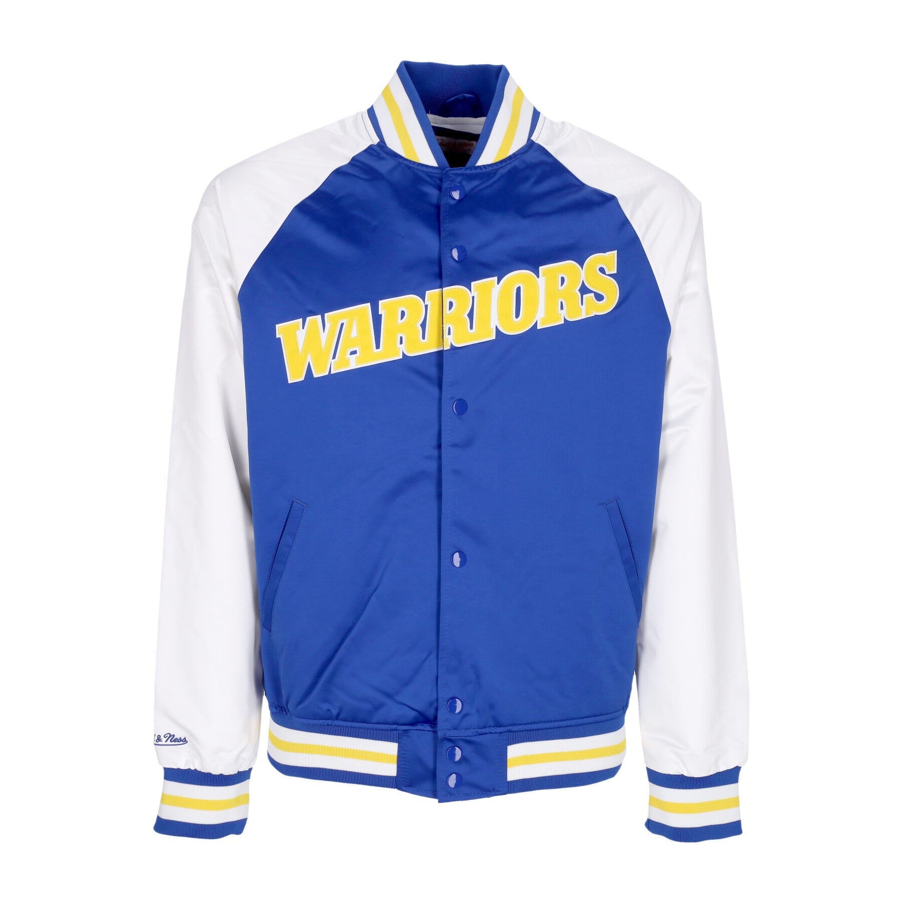 Mitchell & Ness, Giubbotto Bomber Uomo Nba Primetime Lw Satin Jacket Hardwood Classics Golwar, Royal