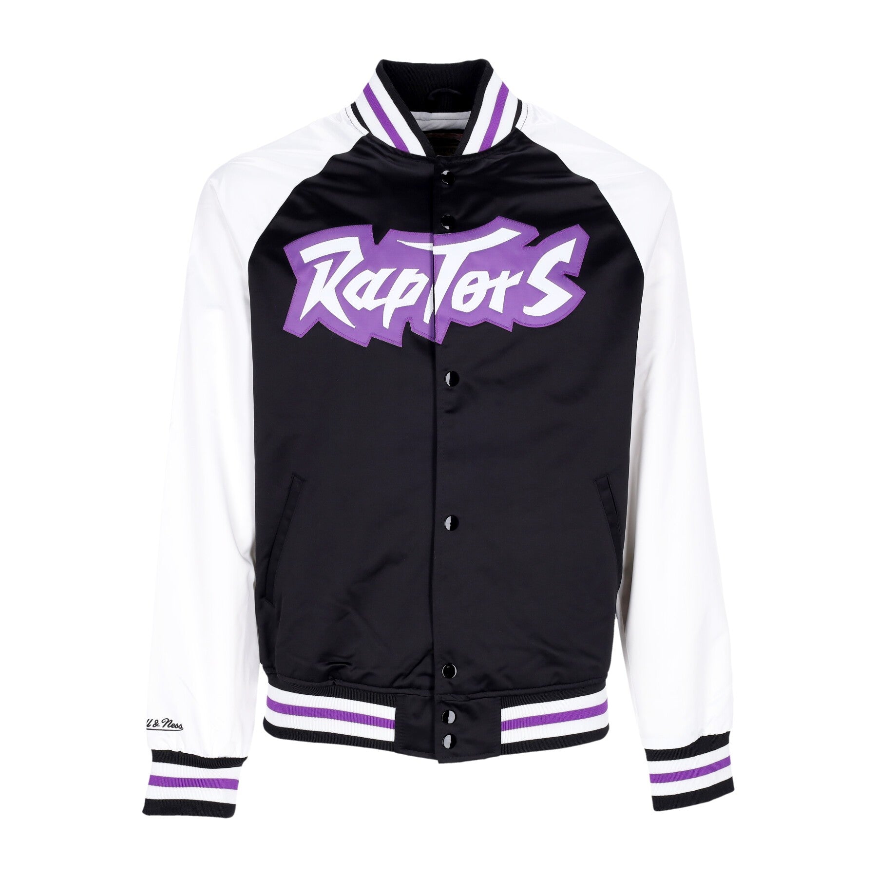 Mitchell & Ness, Giubbotto Bomber Uomo Nba Primetime Lw Satin Jacket Hardwood Classics Torrap, Black