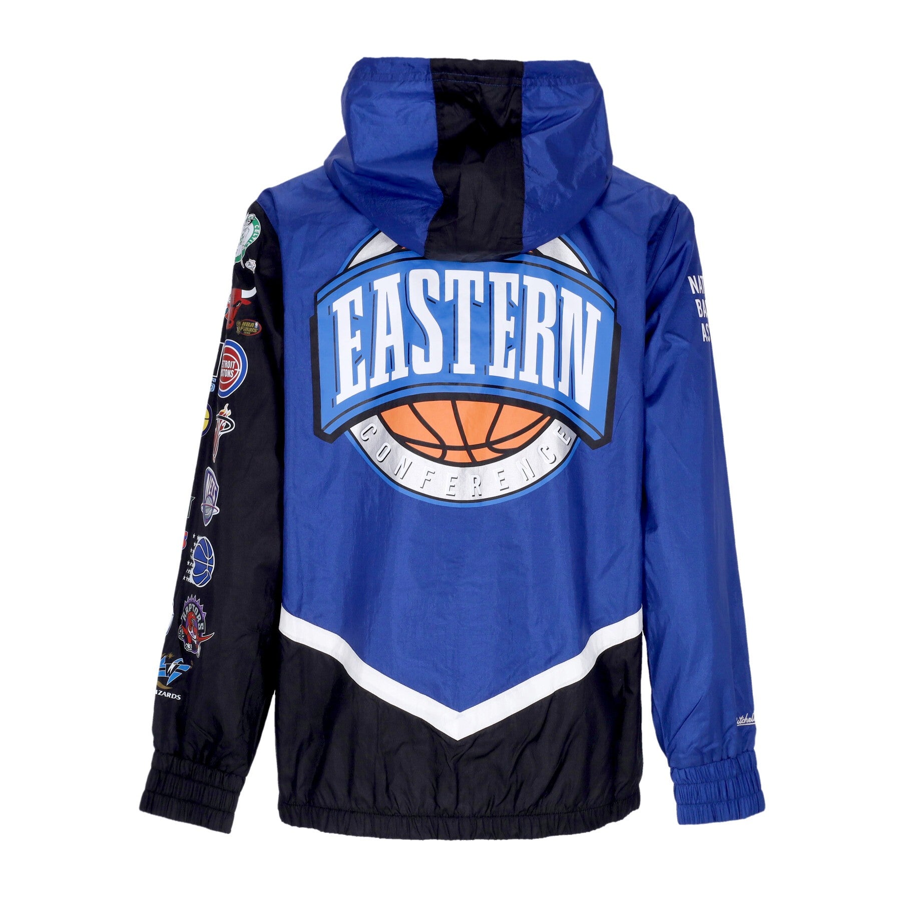 Mitchell & Ness, Giacca A Vento Uomo Nba Undeniable Full Zip Windbreaker Hardwood Classics Team East, 