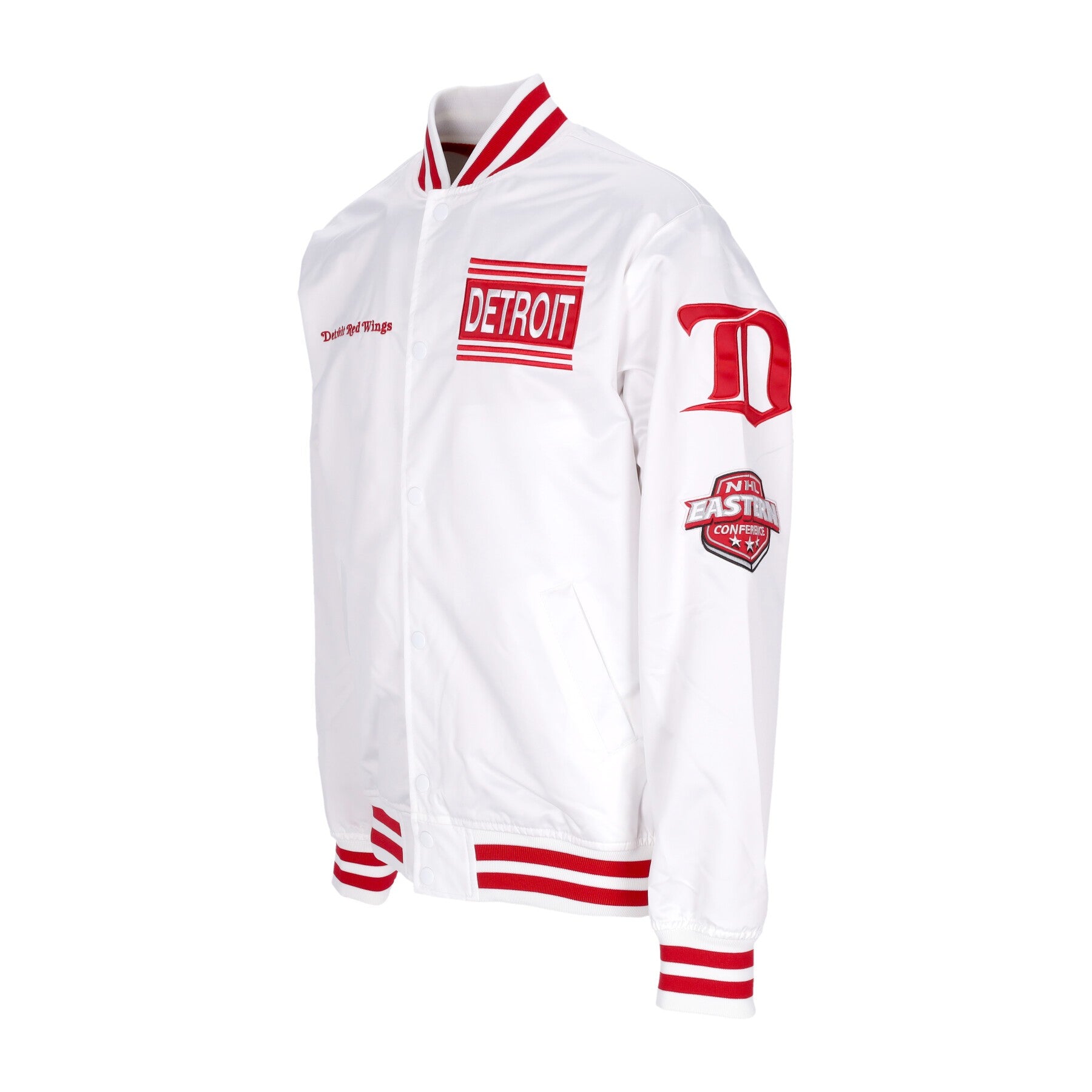 Mitchell & Ness, Giubbotto Bomber Uomo Nhl Hometown Lw Satin Jacket Detwin, 