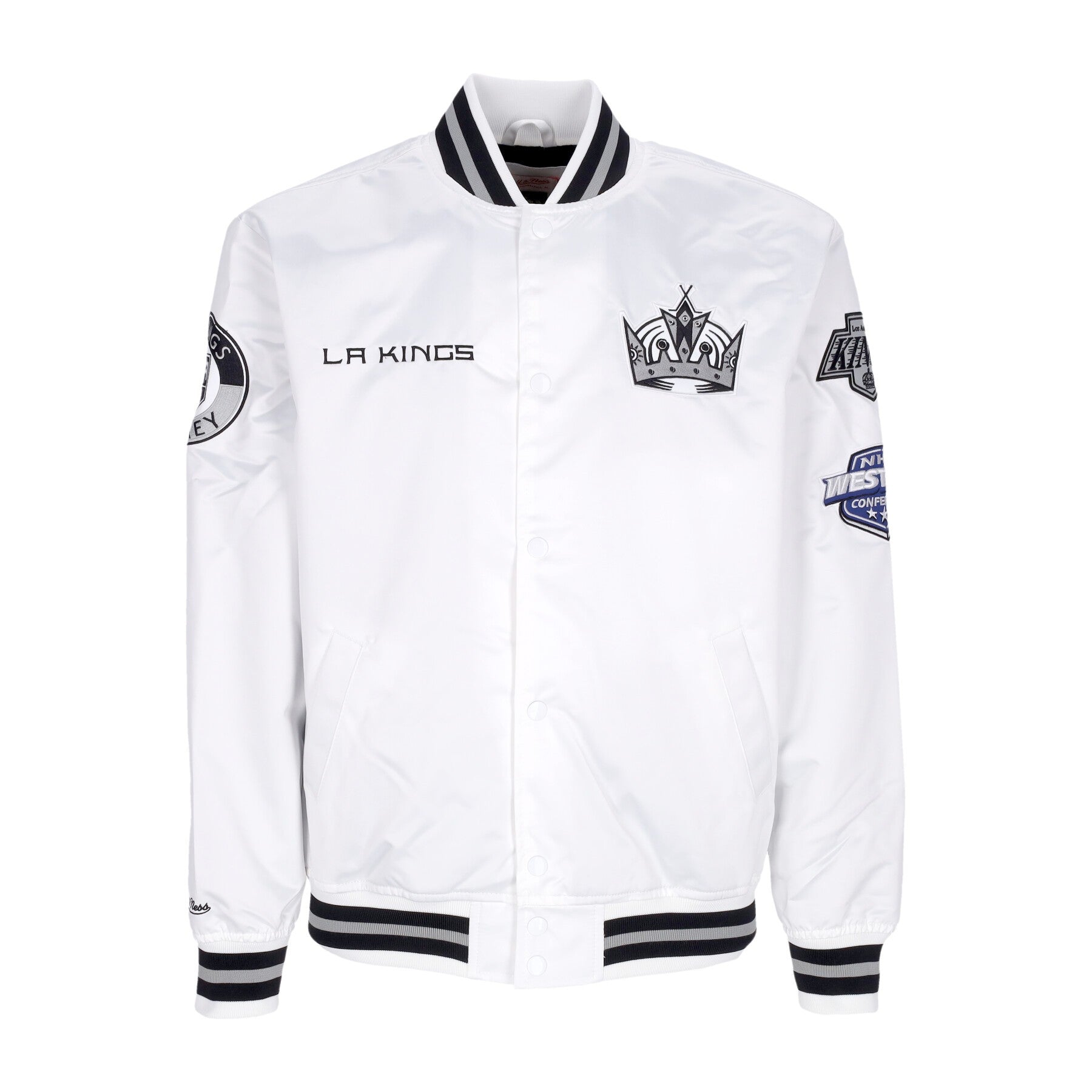 Mitchell & Ness, Giubbotto Bomber Uomo Nhl Hometown Lw Satin Jacket Loskin, White