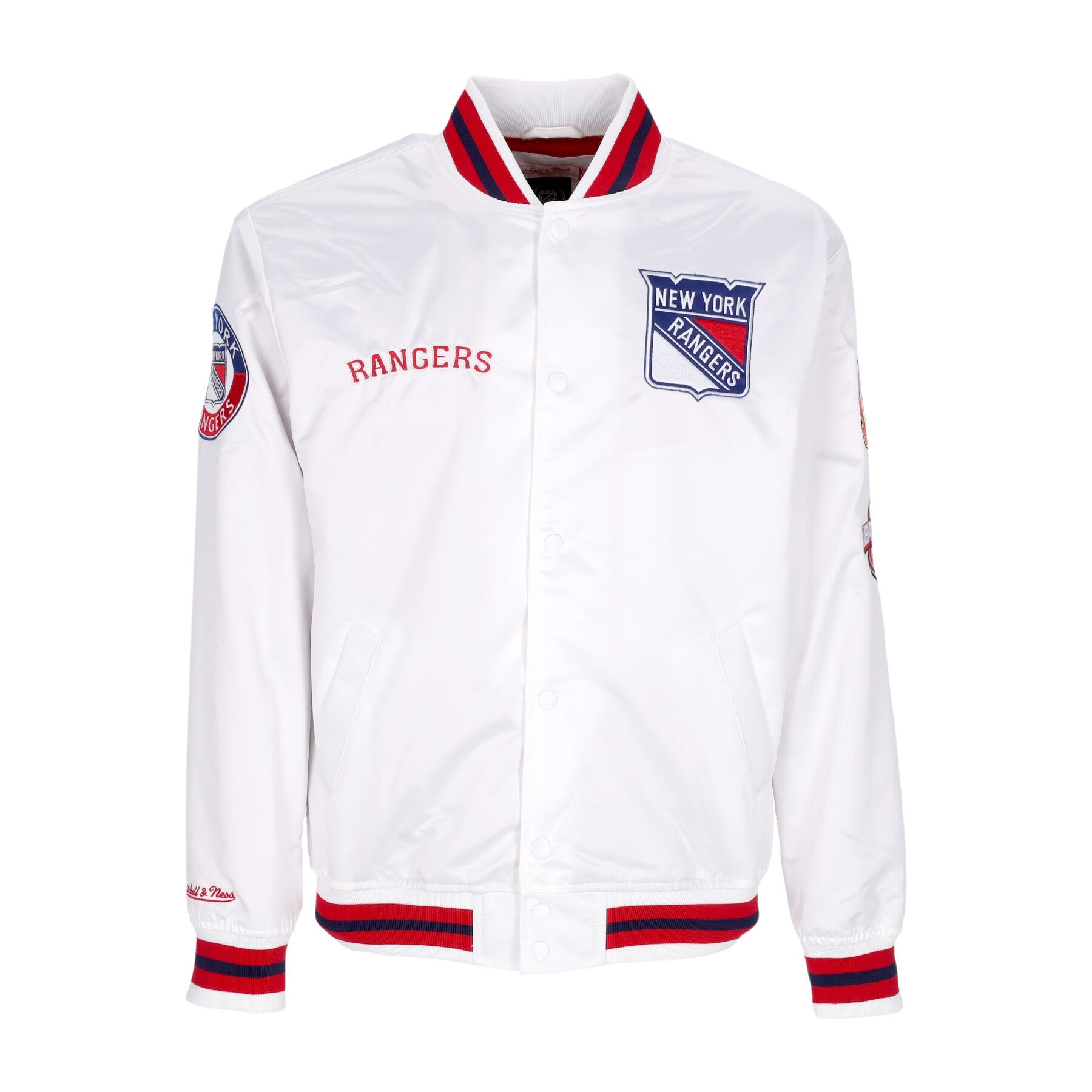 Men's Bomber Jacket Nhl Hometown Lw Satin Jacket Neyran White