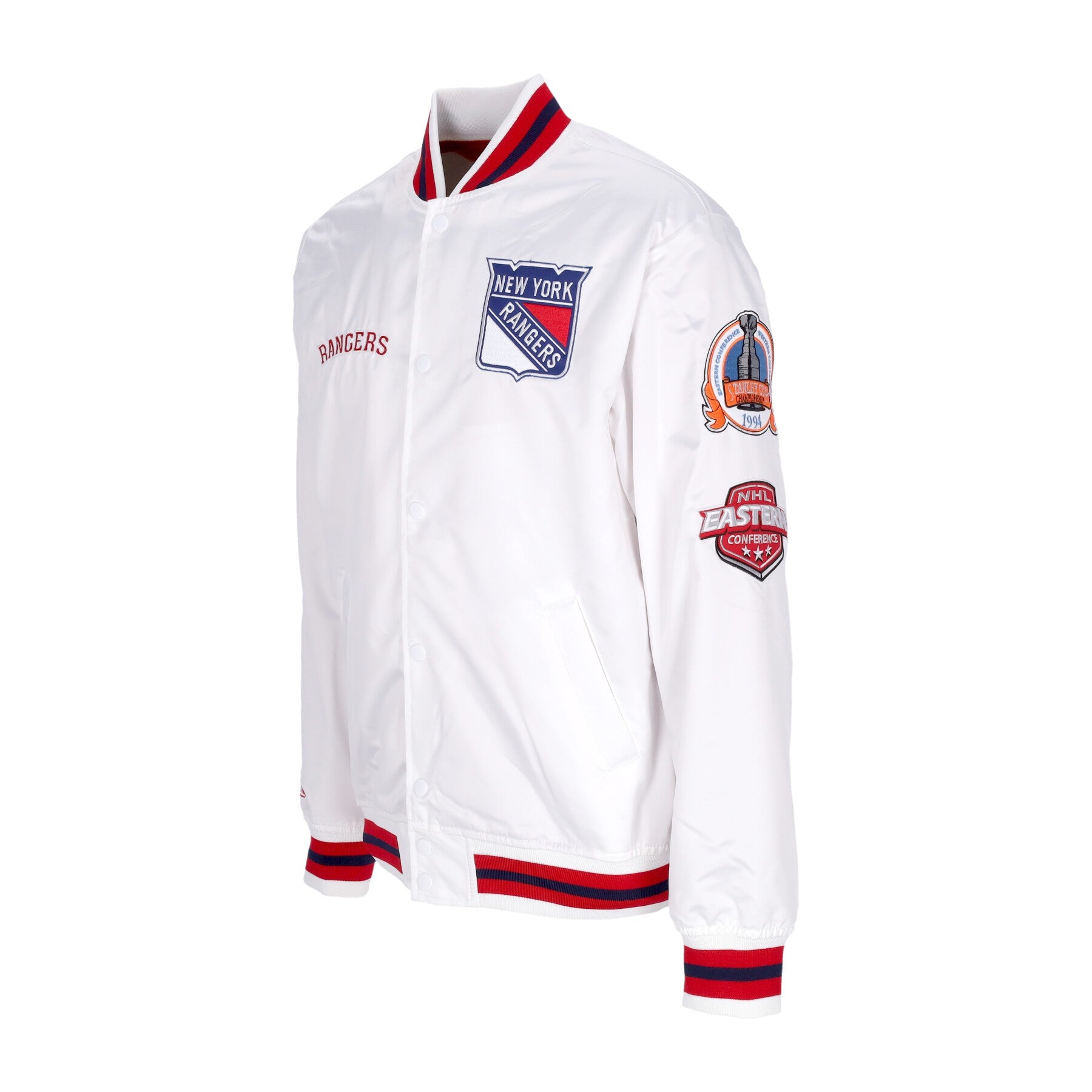 Men's Bomber Jacket Nhl Hometown Lw Satin Jacket Neyran White