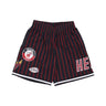 Mitchell & Ness, Pantaloncino Basket Uomo Nba Hometown Mesh Short Hardwood Classics Miahea, Black/red