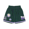 Mitchell & Ness, Pantaloncino Basket Uomo Nba Hometown Mesh Short Hardwood Classics Milbuc, Green/purple