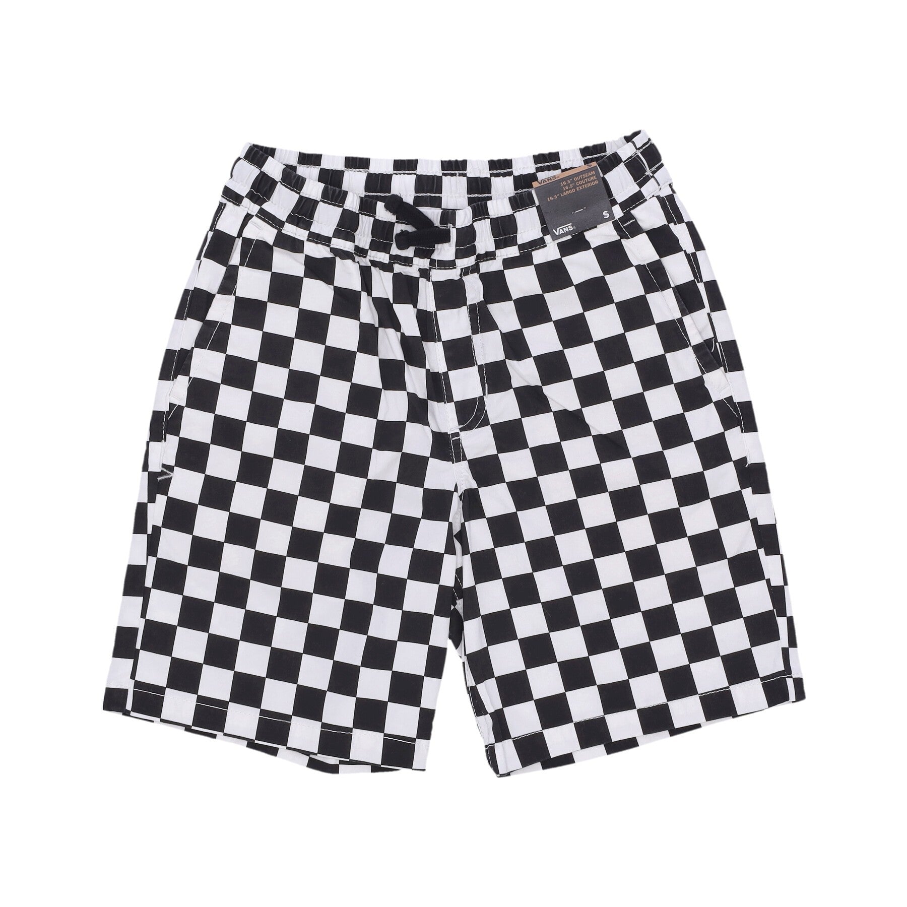 Vans, Pantalone Corto Ragazzo Range Elastic Waist Short Ii, Checkerboard