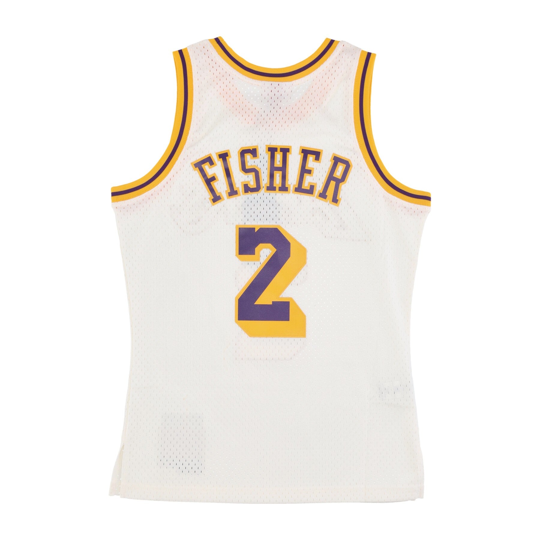 Mitchell & Ness, Canotta Basket Uomo Nba Off White Team Color Swingman Jersey Hardwood Classics 1996 No 2 Derek Fisher Loslak, 