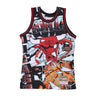 Mitchell & Ness, Canotta Basket Uomo Nba Big Face Fashion Tank 6.0 Chibul, Black/original Team Colors