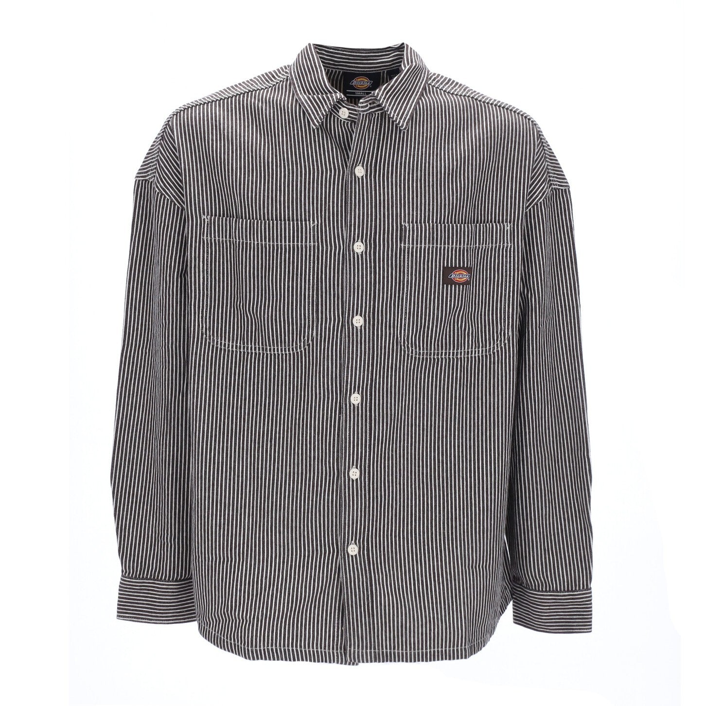 Dickies, Camicia Manica Lunga Uomo Hickory L/s Shirt, Brown Striped