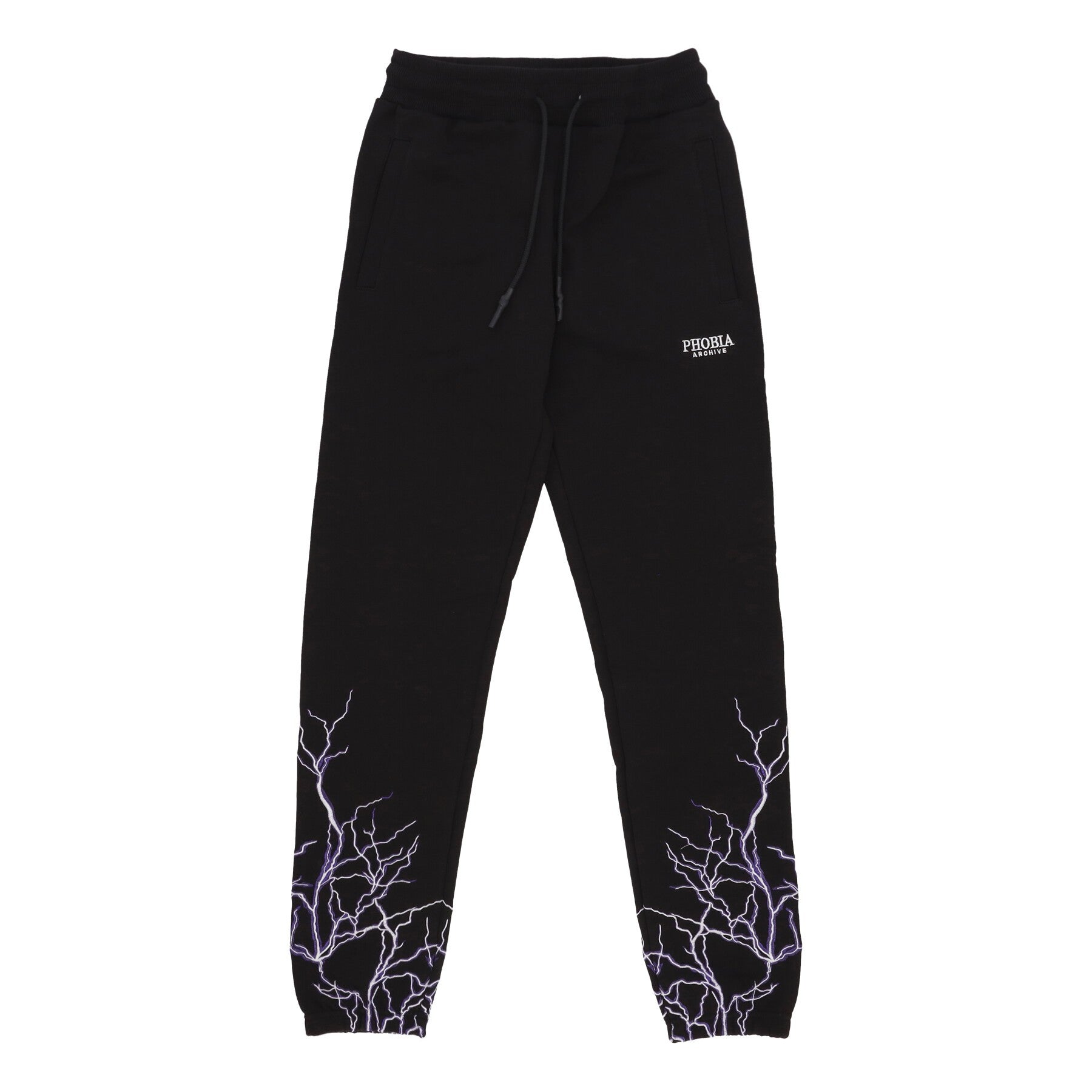 Phobia, Pantalone Tuta Leggero Uomo Lightning Pants, Black/purple