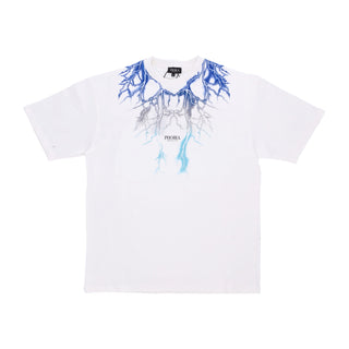 Phobia, Maglietta Uomo Lightning Tee, Off White/blue/grey/lightblue