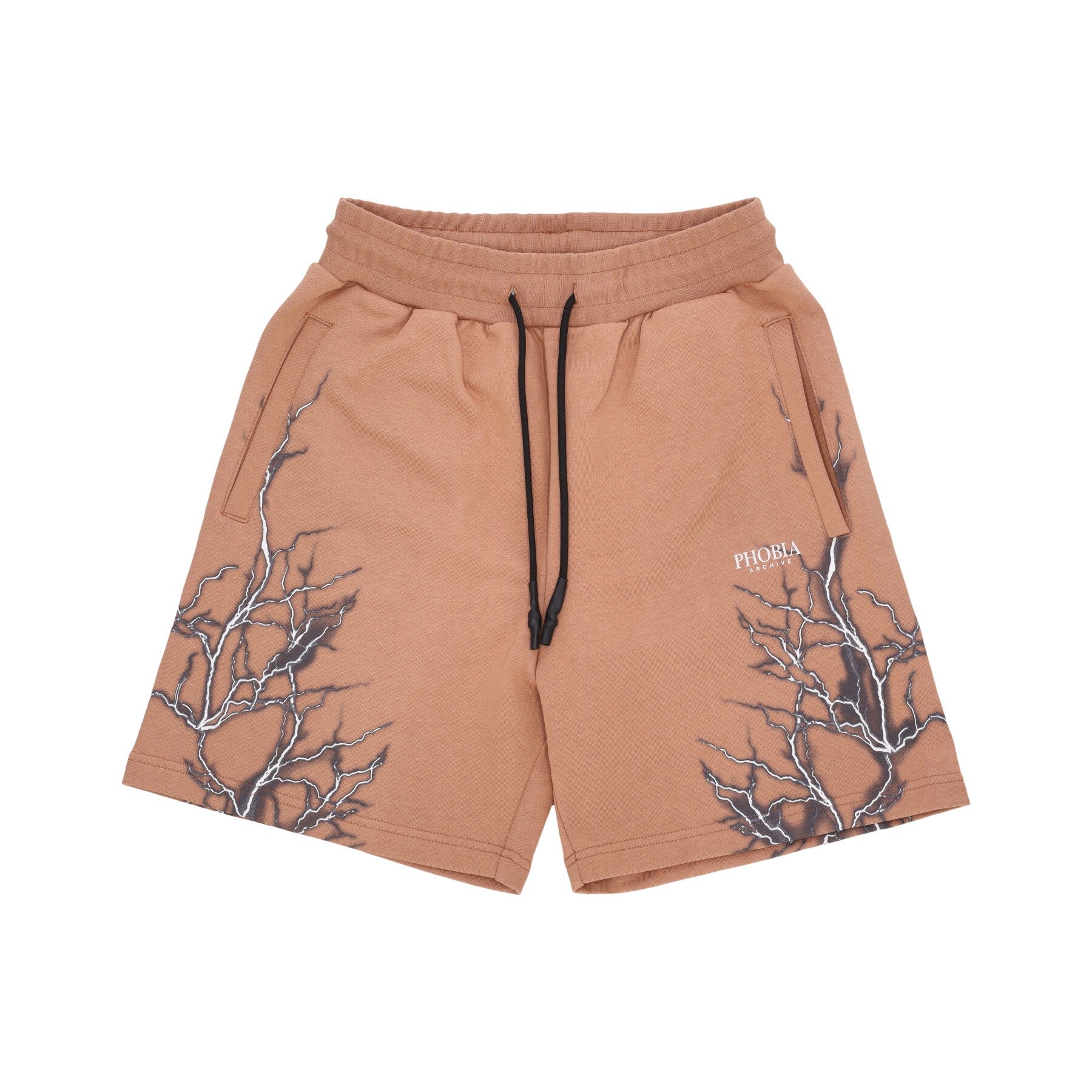 Phobia, Pantalone Corto Tuta Uomo Lightning Shorts, Terracotta/grey