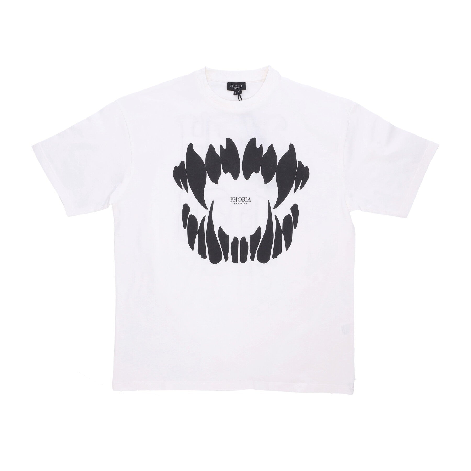 T-Shirt mit Mund-Print für Herren in Off-White/Schwarz