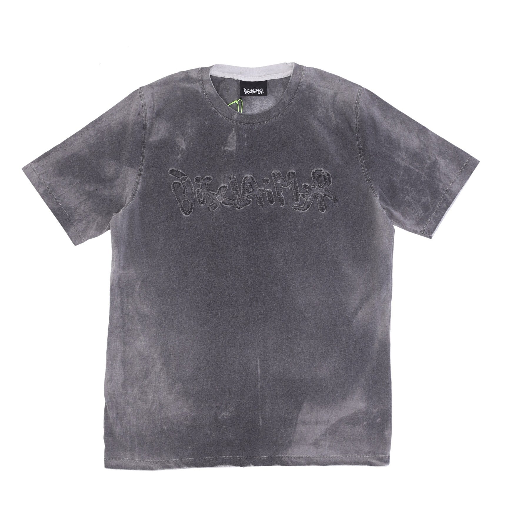 Washed Logo Tee Stone Wash Schwarzes Herren-T-Shirt