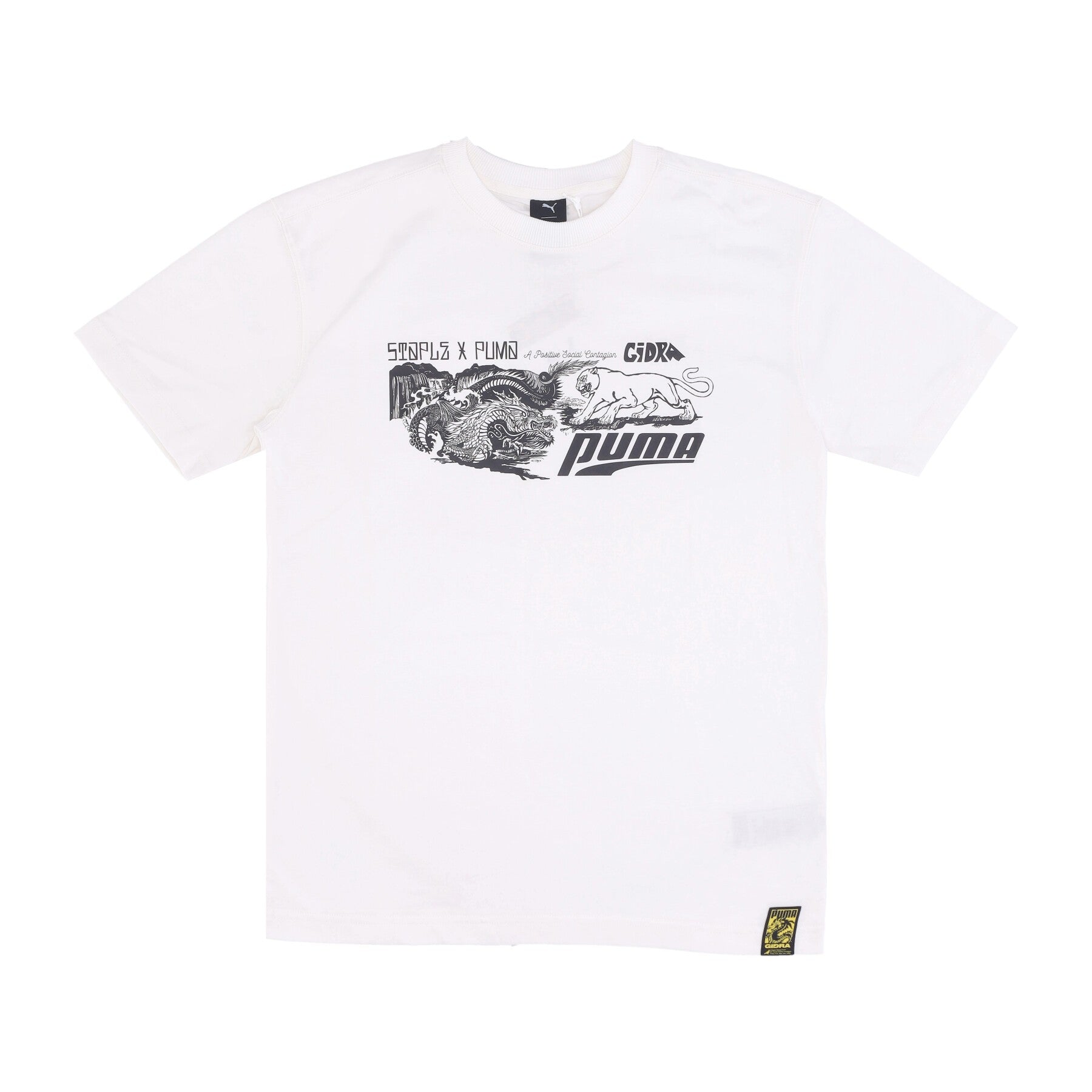 Puma, Maglietta Uomo Graphic Tee X Staple, Warm White