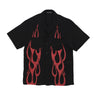 Vision Of Super, Camicia Manica Corta Uomo Flames Shirt, Black/red