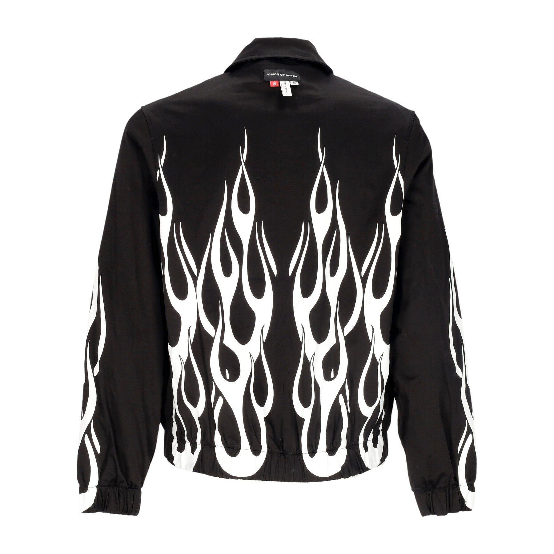 Vision Of Super, Giubbotto Uomo Flames Jacket, Black/off White