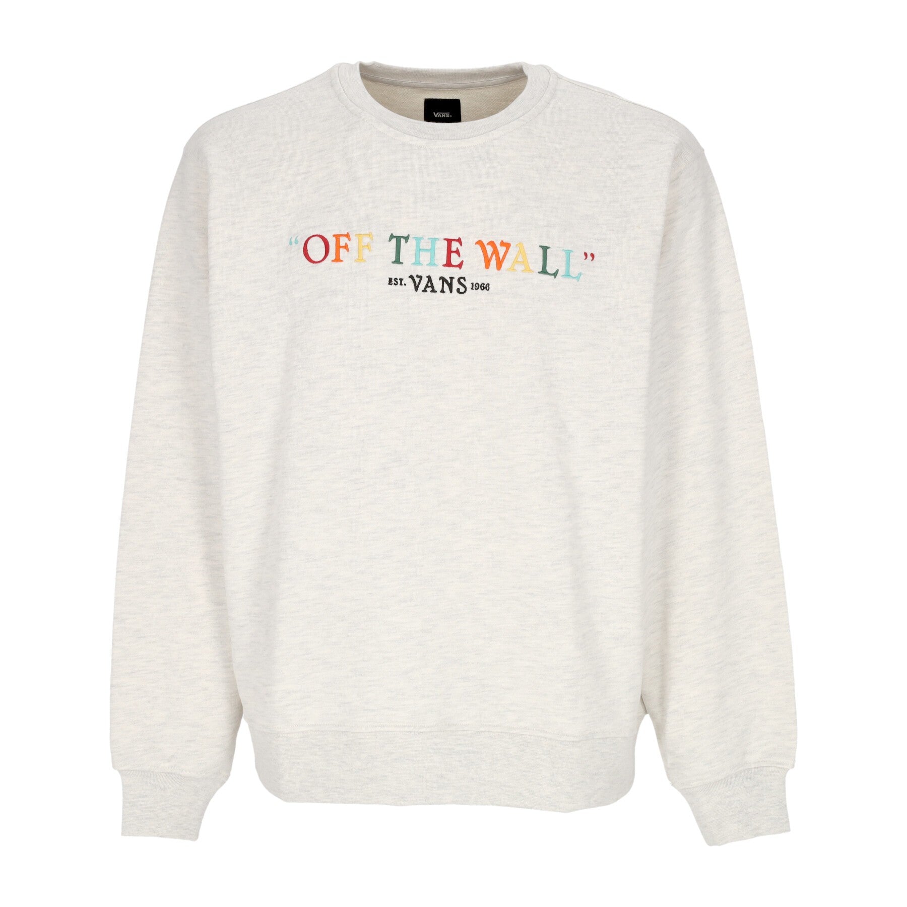 Felpa Leggera Girocollo Uomo Rainbow Script Crewneck Oatmeal Heather