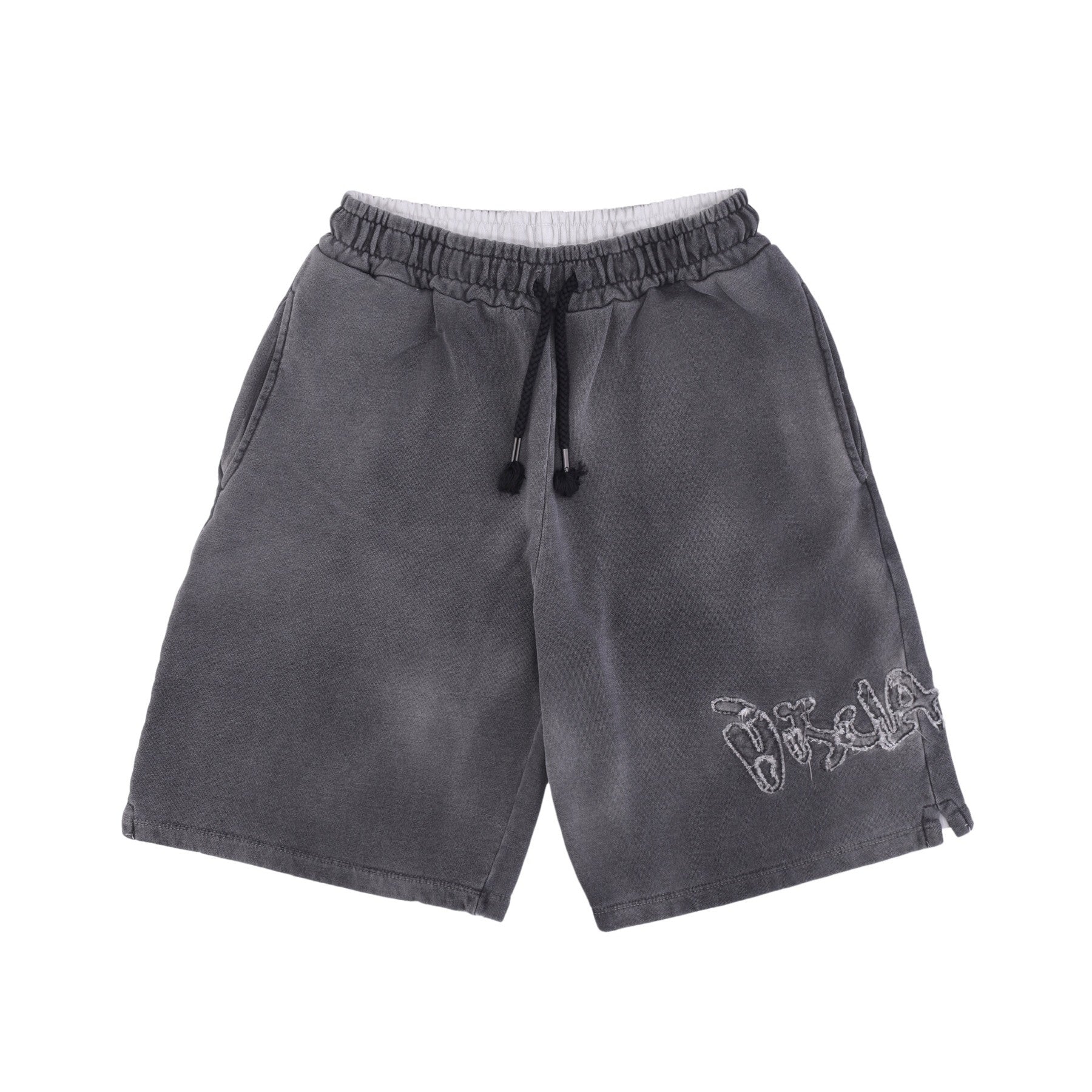 Pantalone Corto Tuta Uomo Washed Logo Short Black